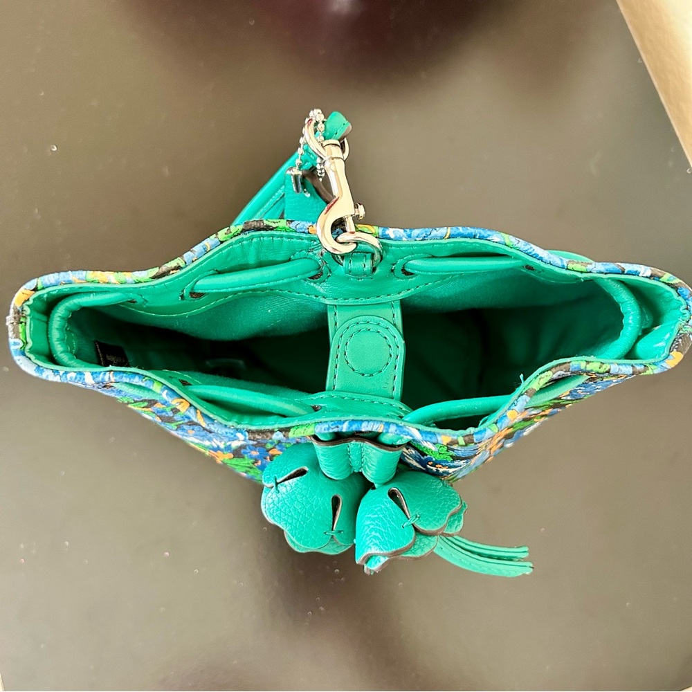 Coach Petal Coated Canvas Bucket Wristlet in Rose Meadow Floral Print - Picture 12 of 17